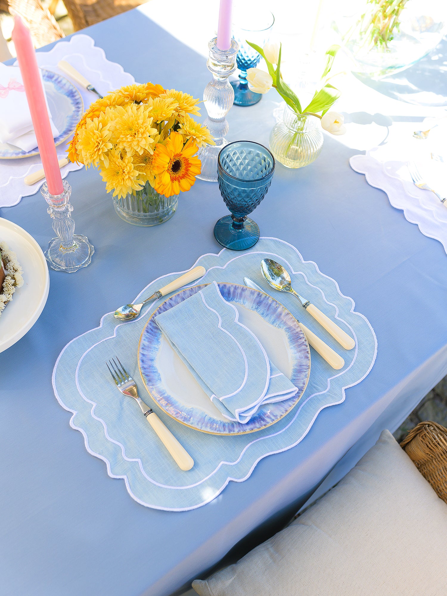 Clou Napkin in Baby Blue