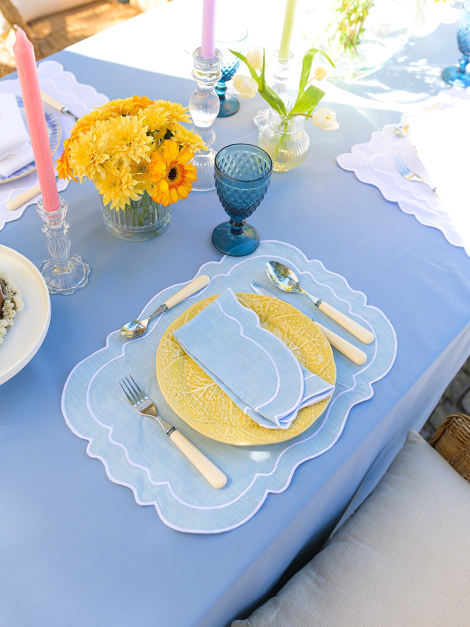 Clou Napkin in Baby Blue