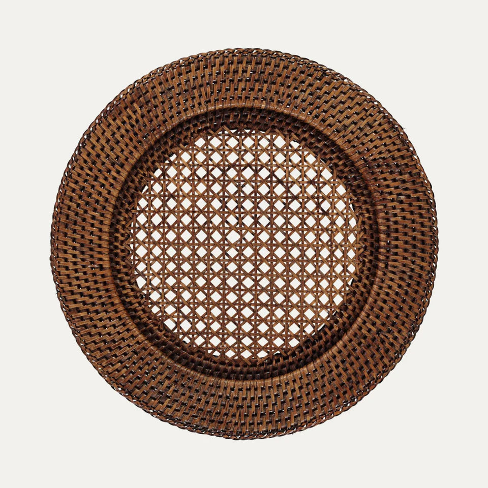 Dark Rattan Charger