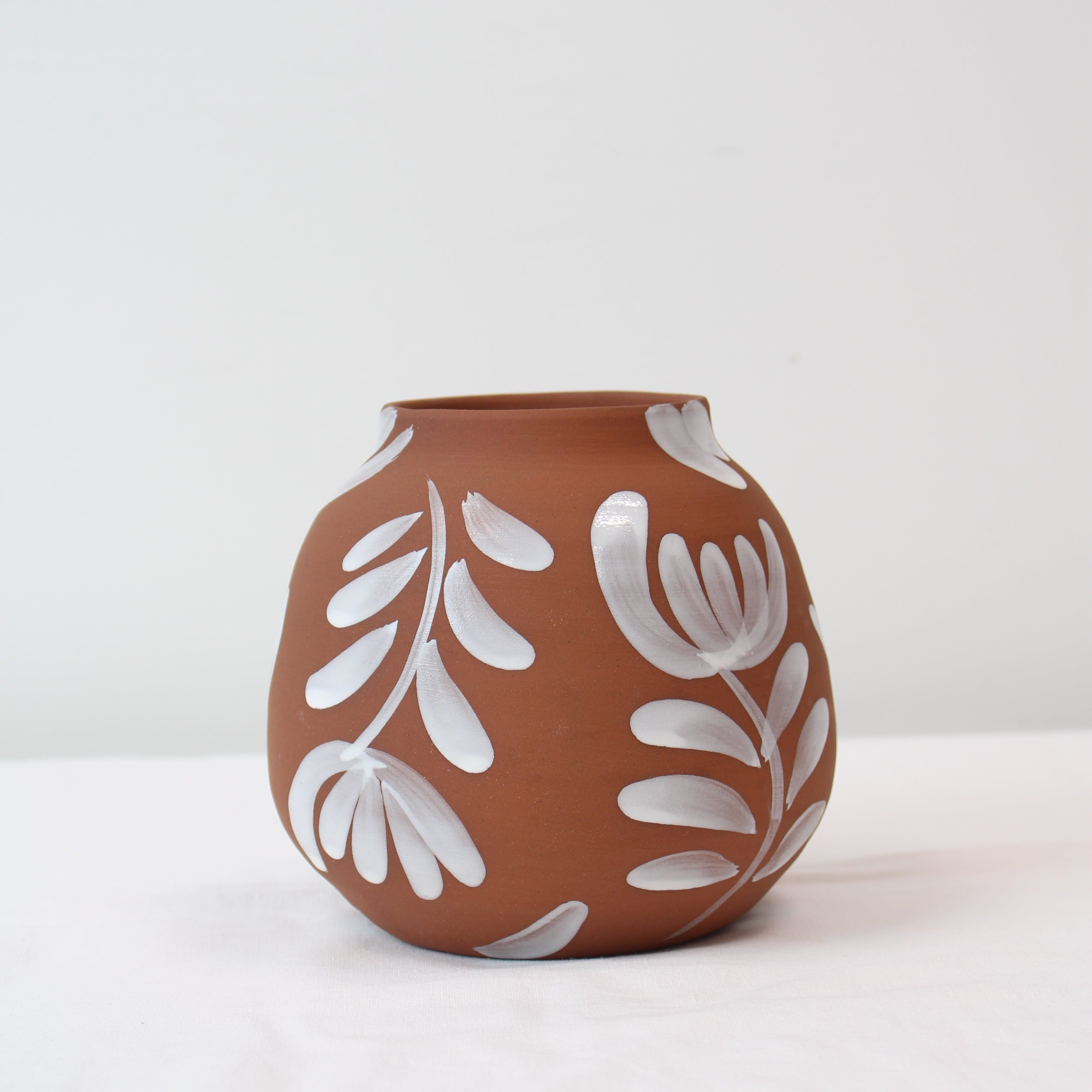 Hand Painted Foliage Vase