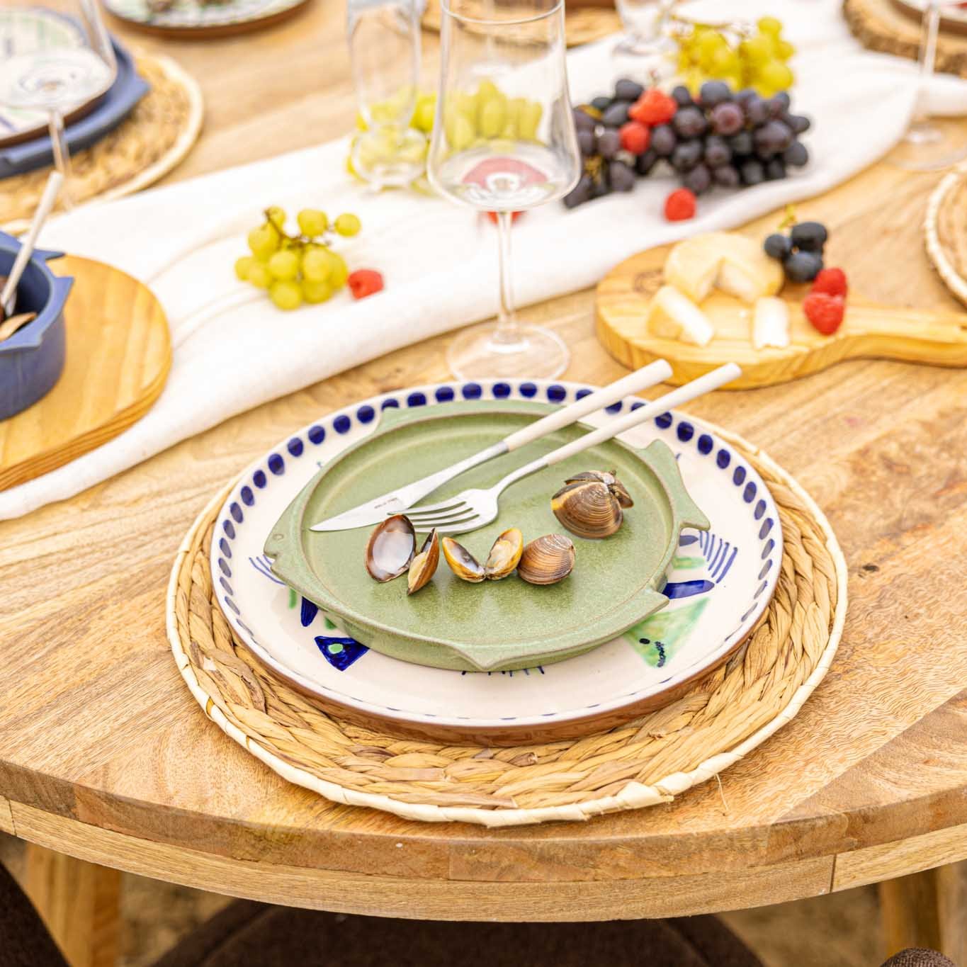 Vilamoura Green Fish Salad Plate