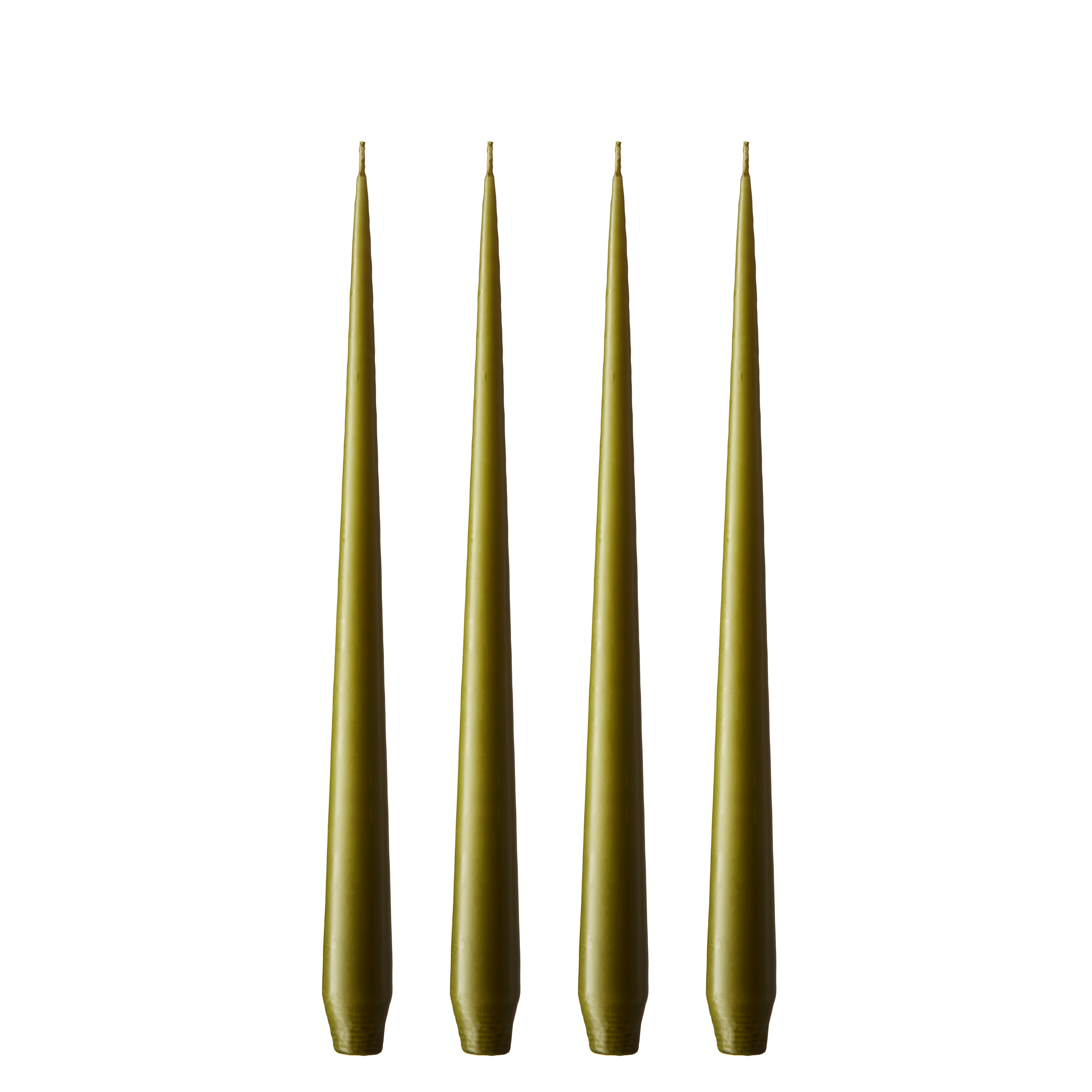 Pair of Olive Glow Tapered Candles no.78