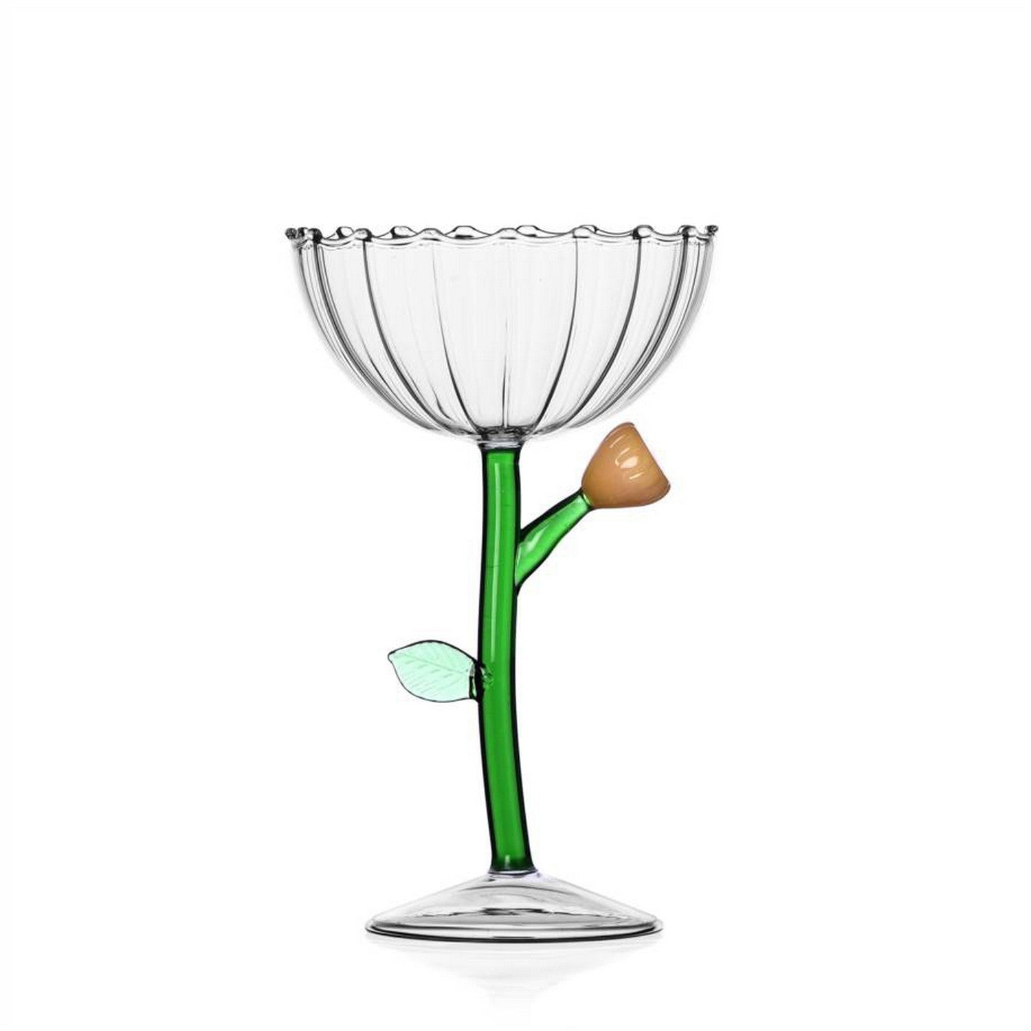 Botanica Champagne Bowl Amber Flower