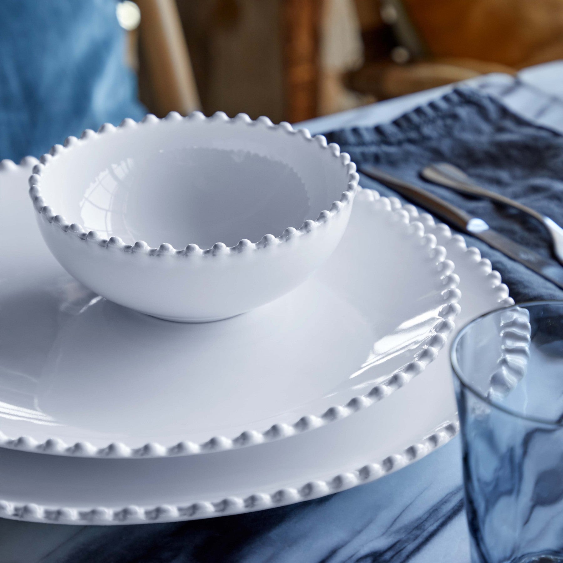 Pearl Charger Plate White