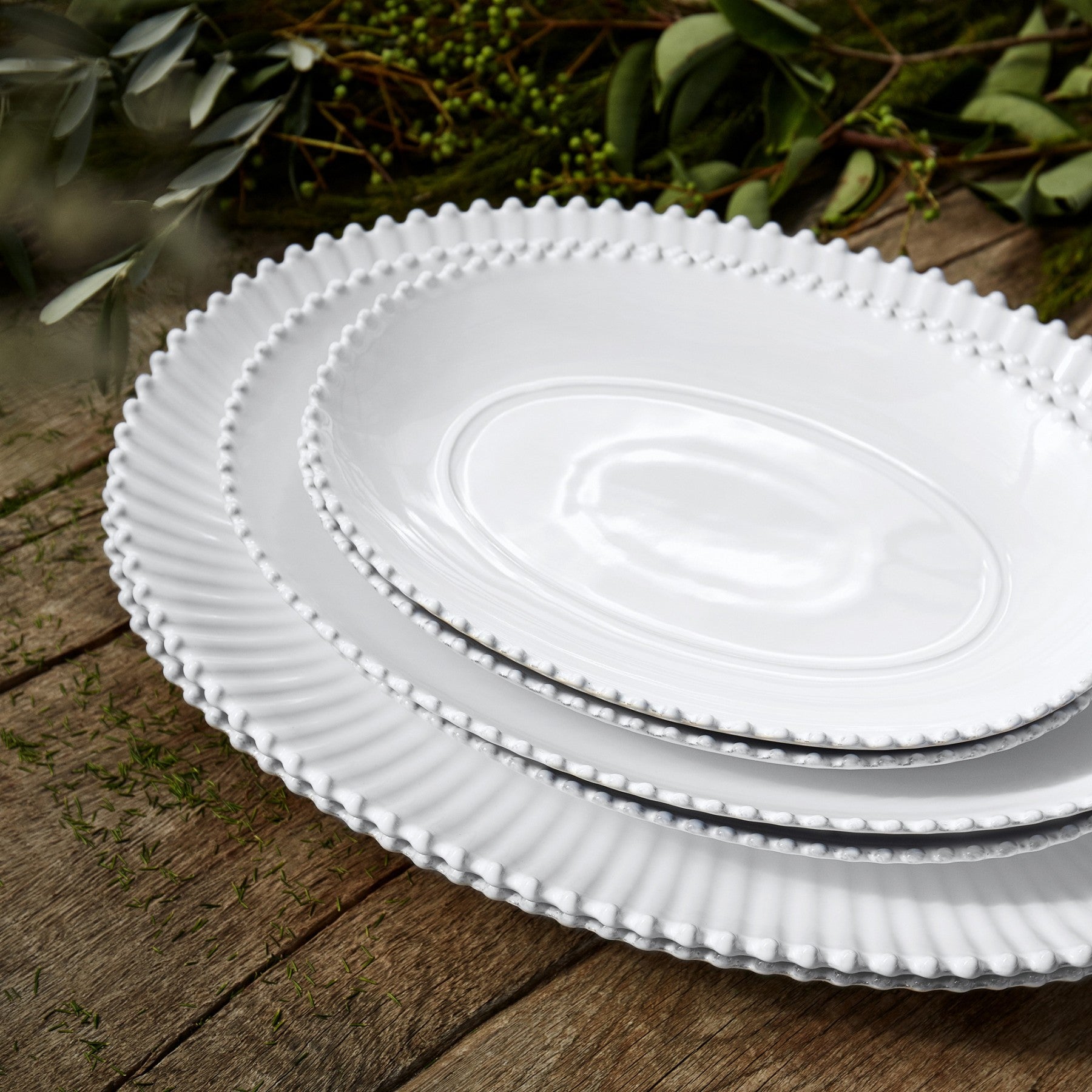 Pearl Oval Platter Extra Large White