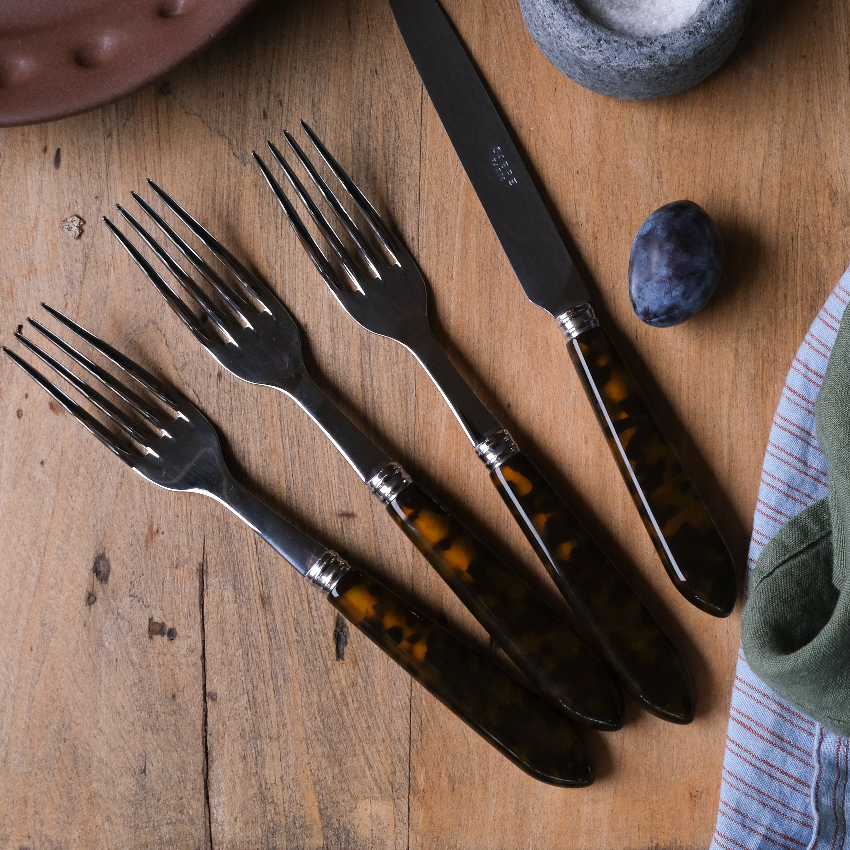Tortoiseshell Cutlery 4 Piece Set