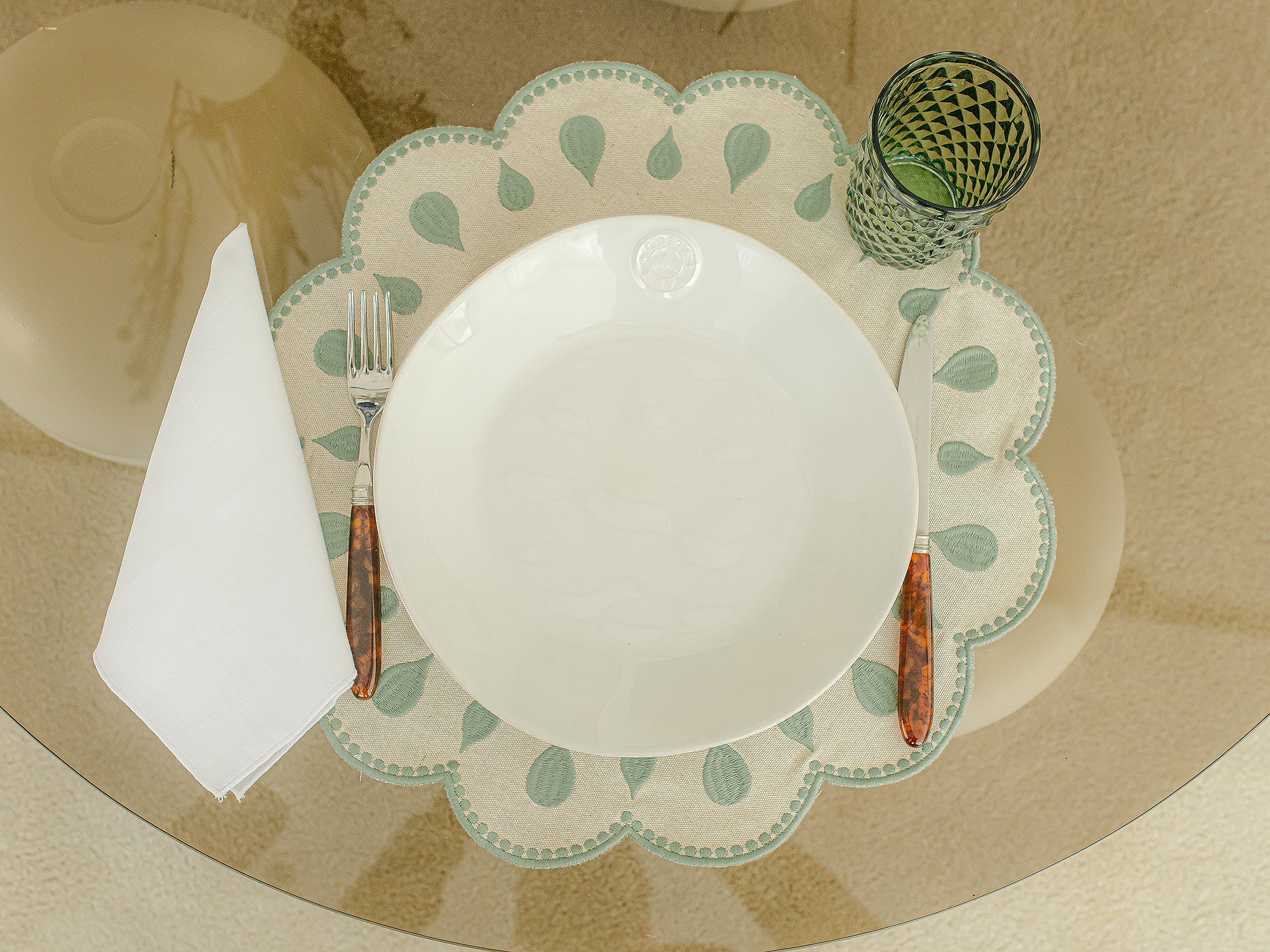 Gotas Placemat Green
