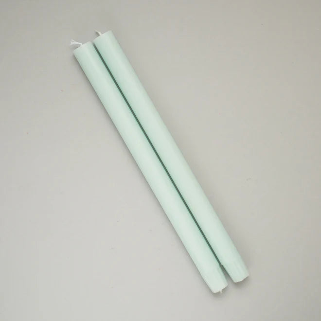 Eau De Nil Pair of Dining Candles