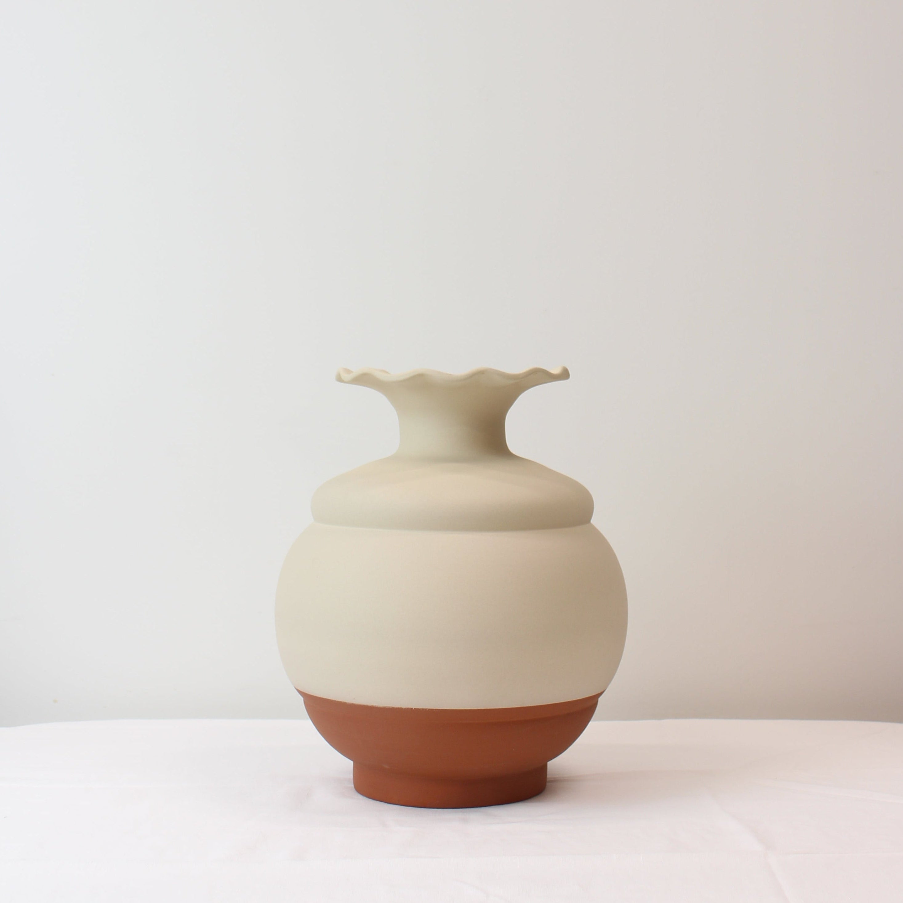 Sam Baron White Round Vase
