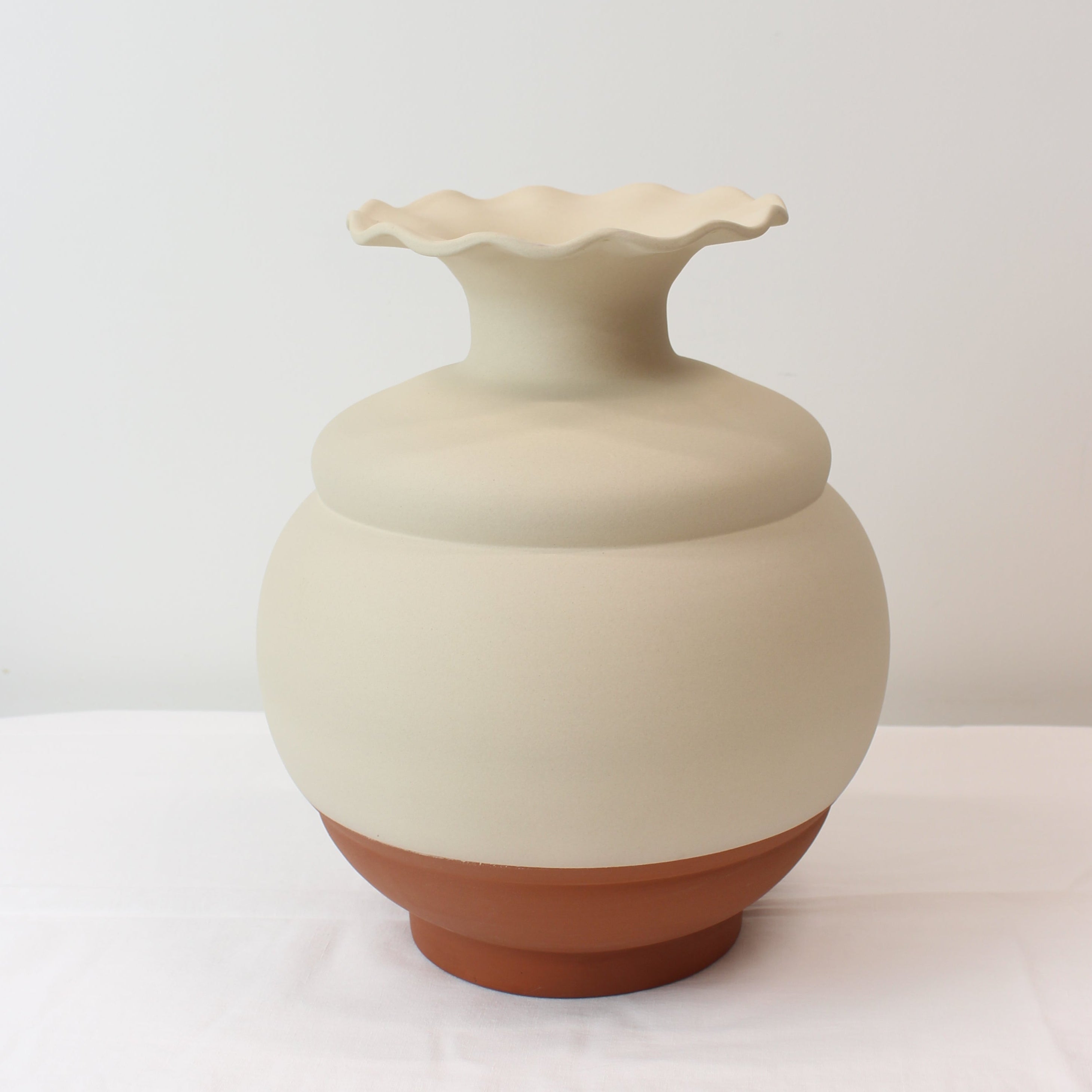 Sam Baron White Round Vase
