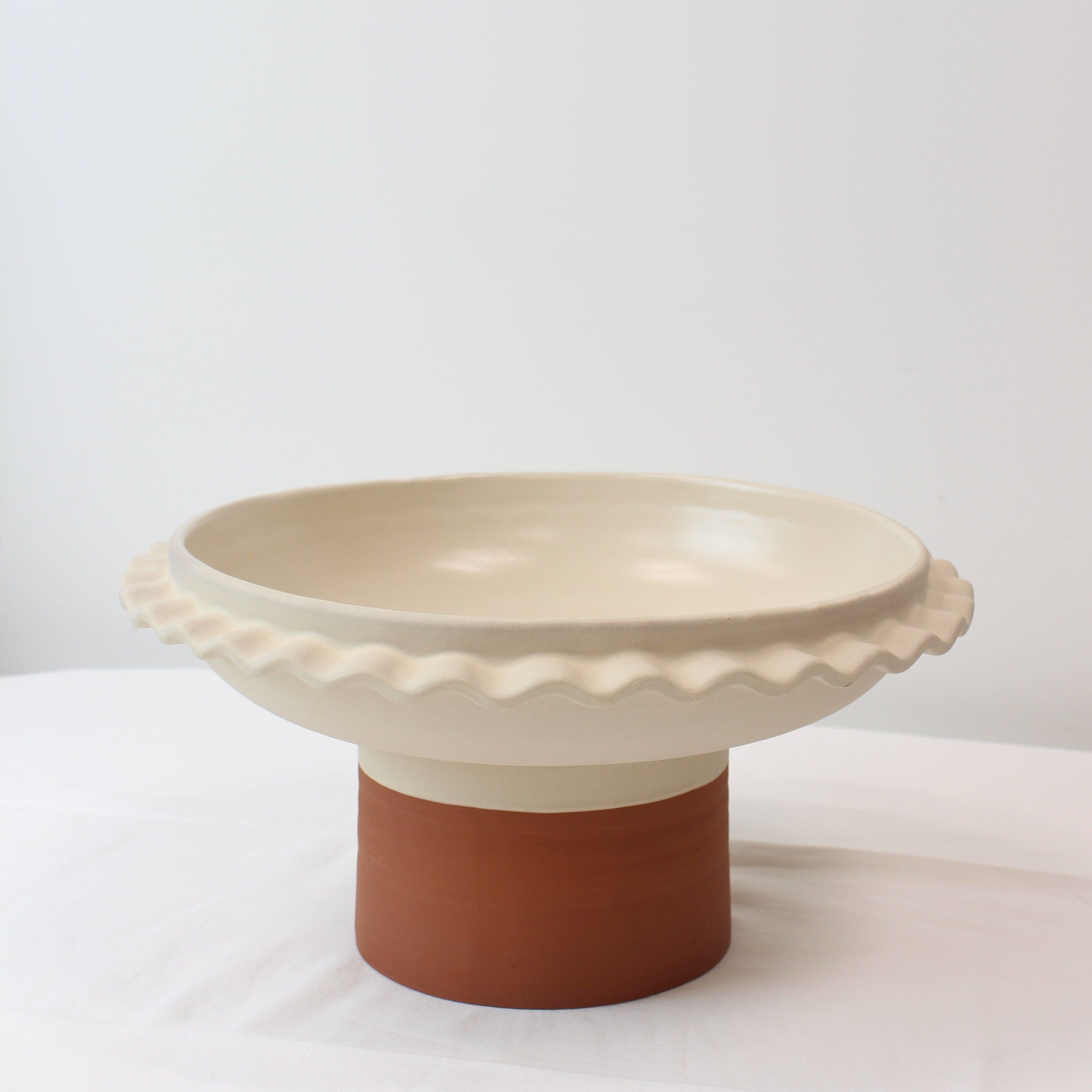 Sam Baron White Pedestal Bowl
