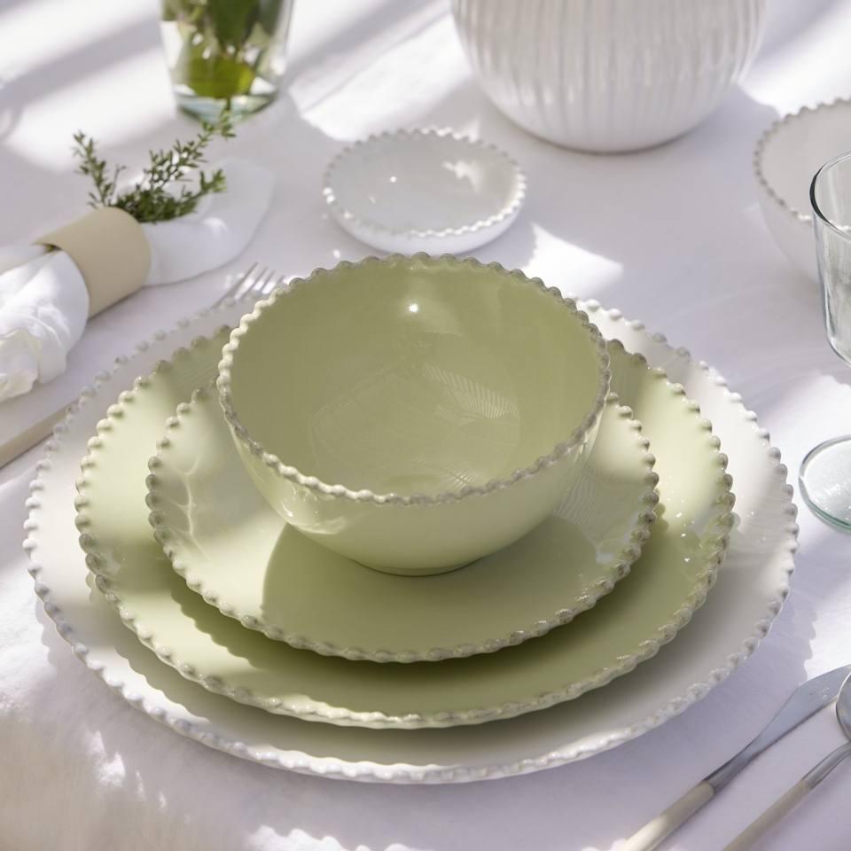 Pearl Salad Plate Lily Green