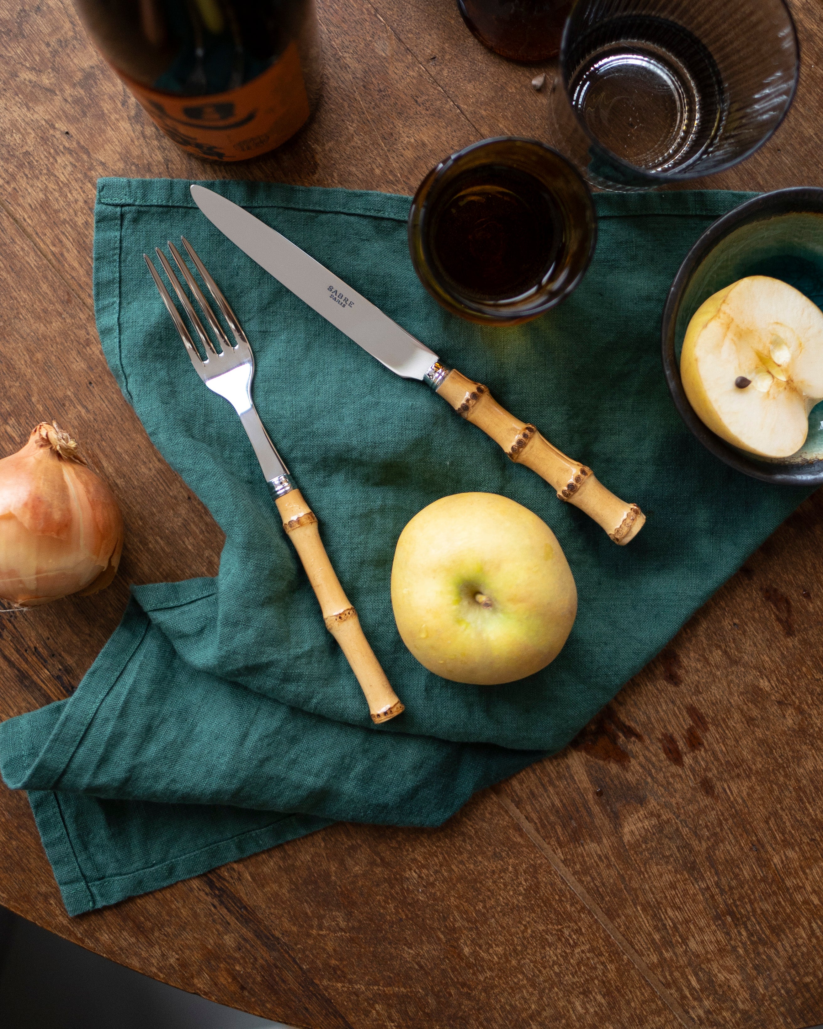 Light Bamboo 4 Piece Cutlery Set