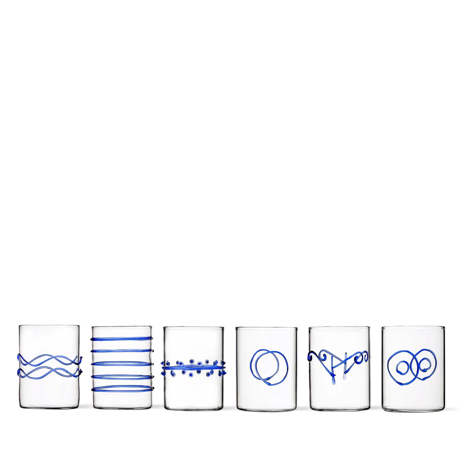 Deco Blue Set of 6 Glasses