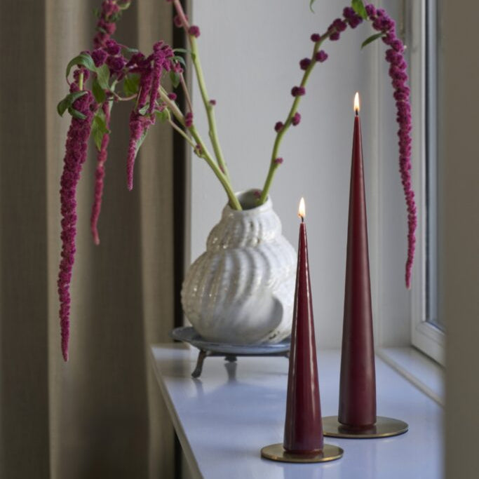 Pair of Wine Cone Candles no.44
