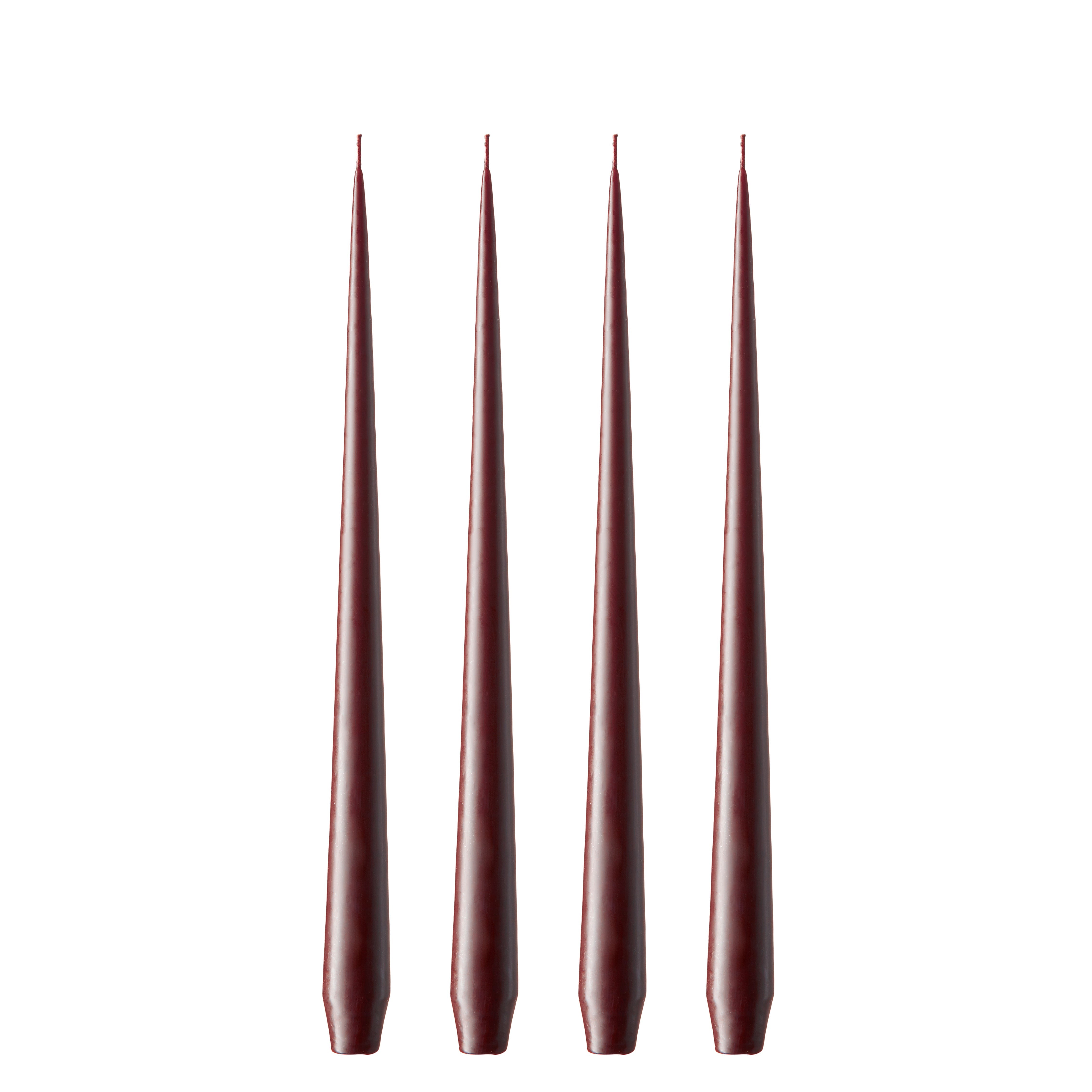 Pair of Aubergine Tapered Candles no. 50